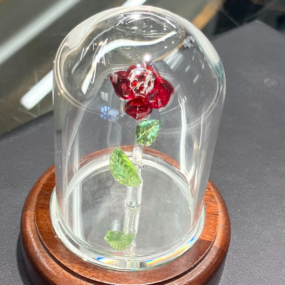 Enchanted Rose Crystal Figurine